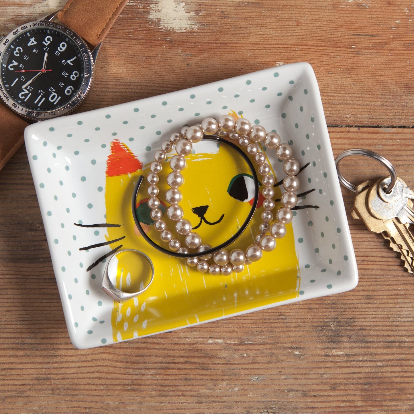 "Meow Meow": Ceramic Tray - Tiny Tiger Gift Shop