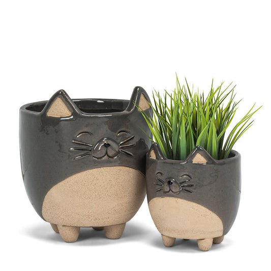 "The Cats Meow": Cat on Legs - Planters - Tiny Tiger Gift Shop