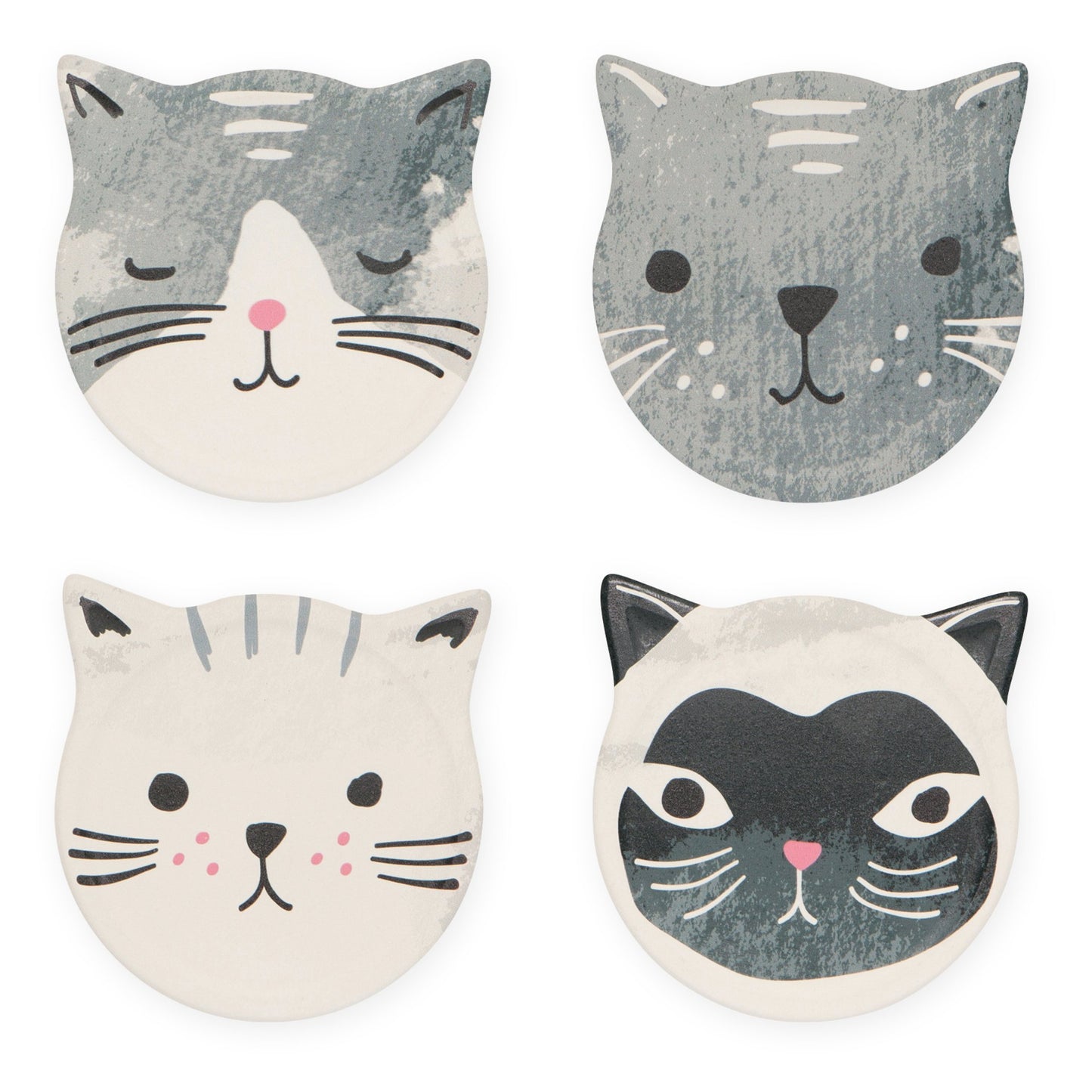 "The Cats Meow": Soak Up Coasters (Set of 4) - Tiny Tiger Gift Shop